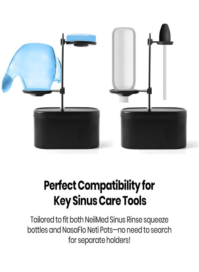 Calvana Drying Stand for Sinus Care,Compatible with NeilMed Rinse Bottle & NasaFlo Neti Pot, Saline Packet Holder, Reduces Contamination - Image 3